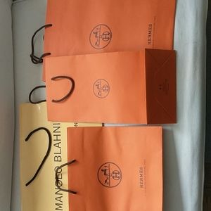 Assorted paper designer shopping bags